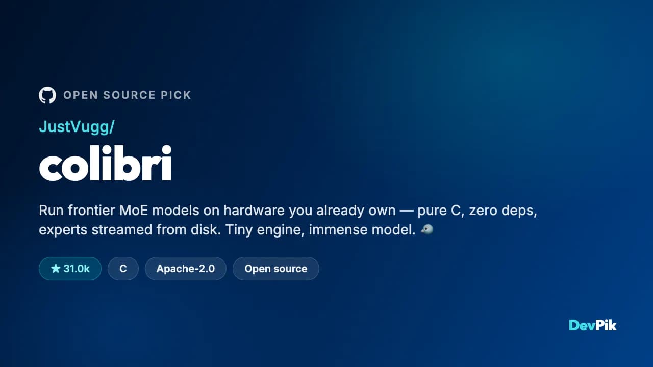 Colibri: Self-Host a 744B LLM on Hardware You Already Own
