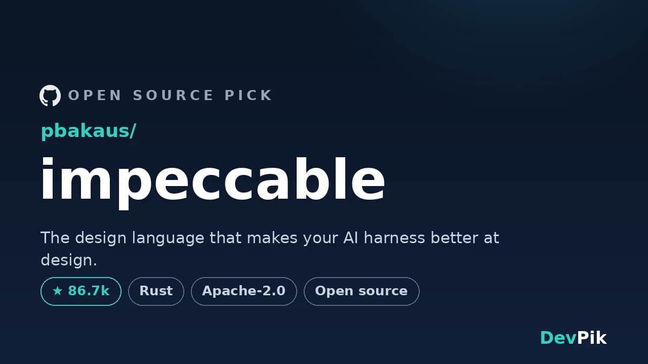 Impeccable: The Open-Source Design Skill That Stops AI Websites Looking AI-Generated