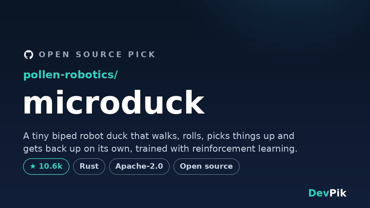 Microduck: The Tiny Open-Source Robot Duck That Taught Itself to Walk