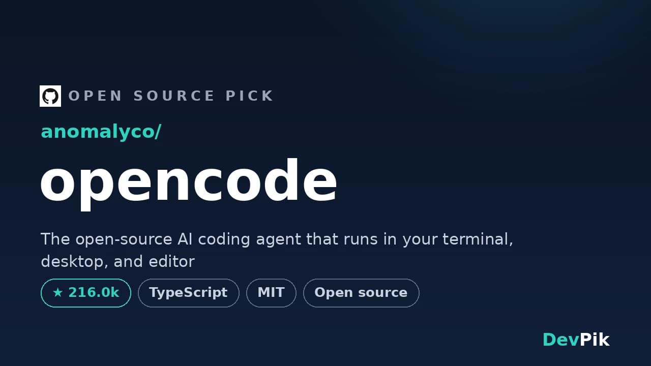 OpenCode: The Open-Source AI Coding Agent With 216,000 GitHub Stars