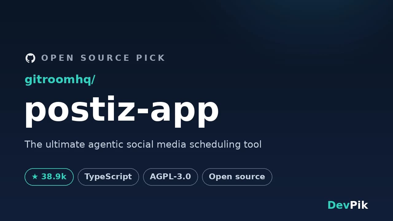 Postiz: The Open-Source Social Media Scheduler That Lets AI Agents Post for You