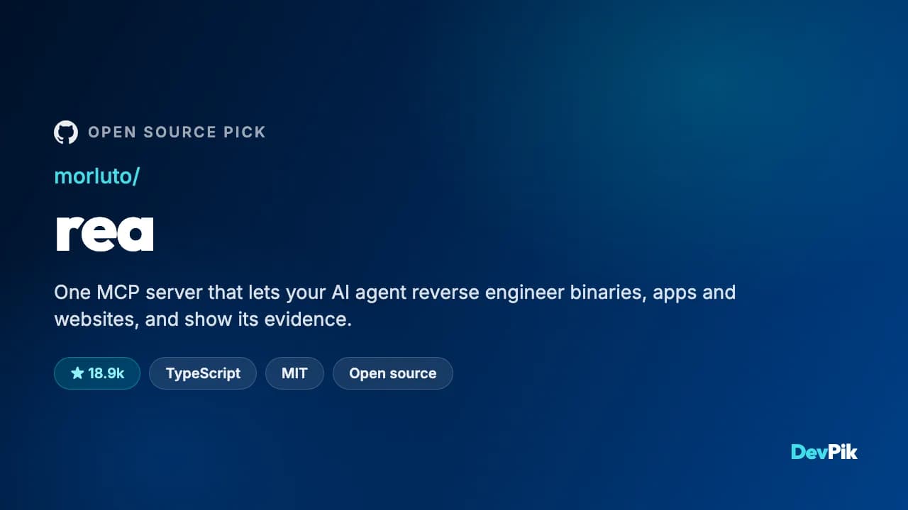 REA: Reverse Engineer Anything With Your AI Agent, From Electron Apps to x86 Binaries