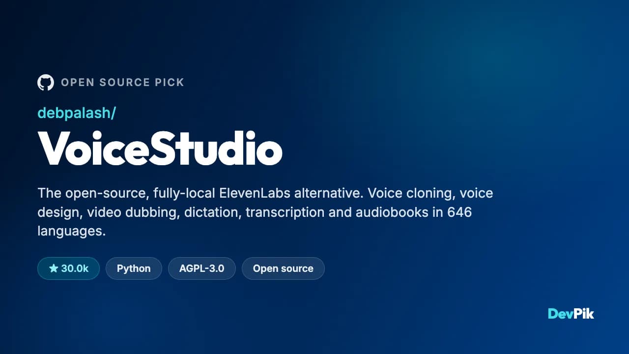 VoiceStudio: Local Voice Cloning and Dubbing in 646 Languages