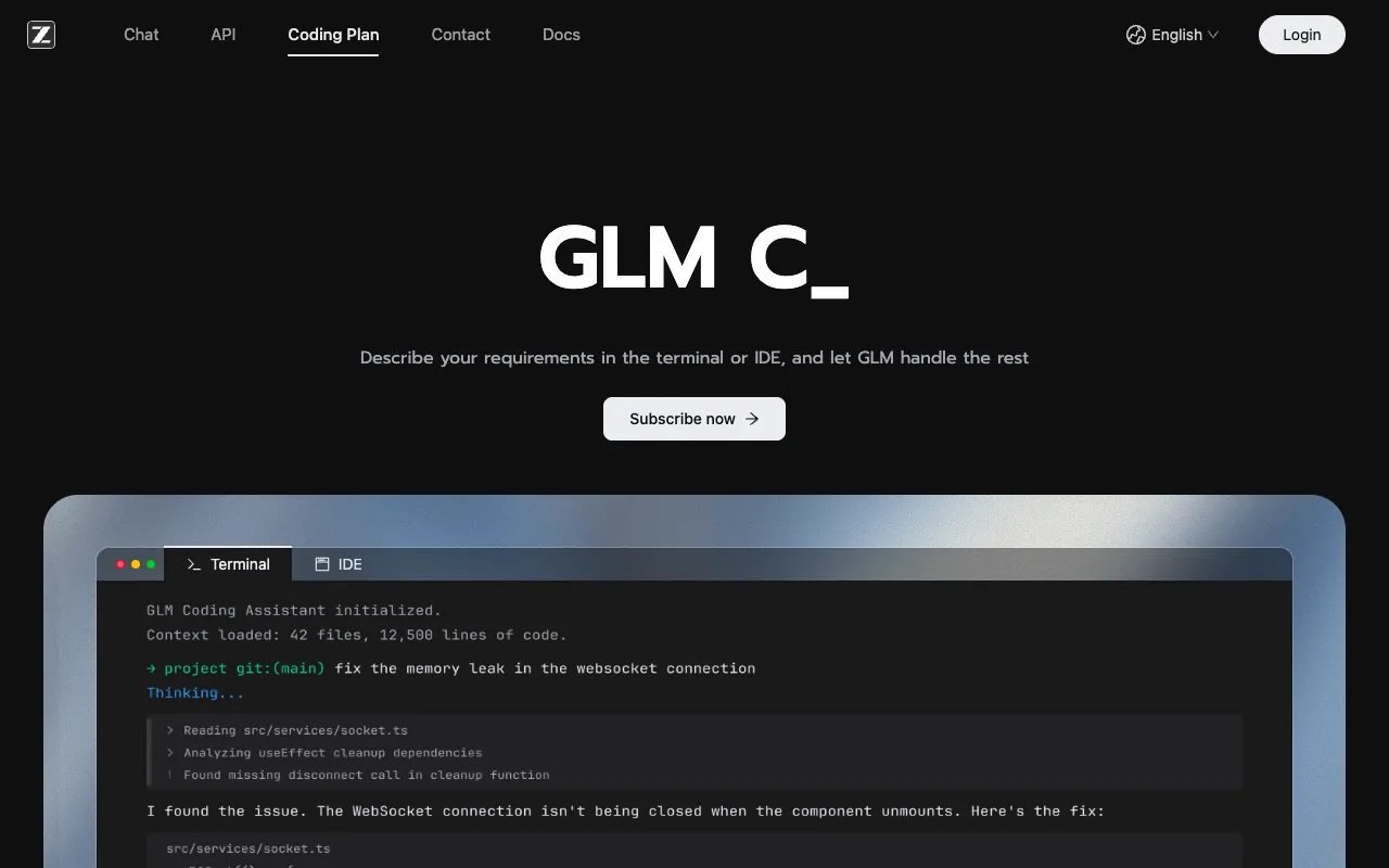 The GLM Coding Plan — currently the only way to use GLM-5.3